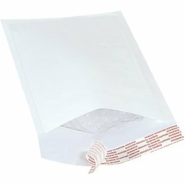 5 x 10'' White #00 Self-Seal Bubble Mailers, 250PK, Bsc Preferred, Mfr#: S-5896